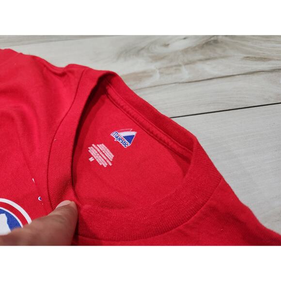 Vtg Mens Phillies World Series 2009 NLCS Champions T Shirt Majestic M - Picture 2 of 4